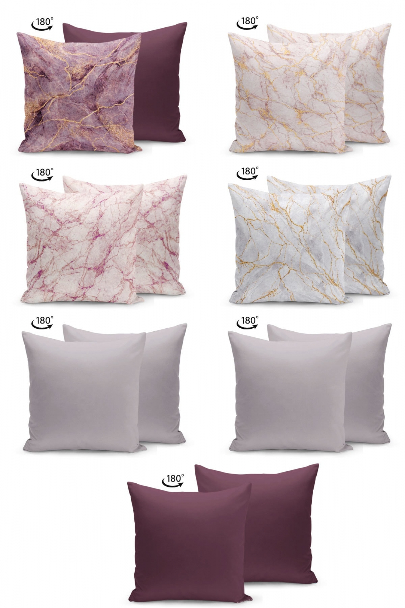 Pillowcases - Set of 7 Marmour
